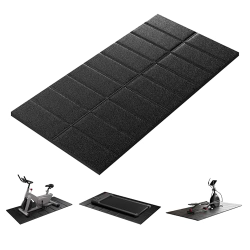 Detalle de Stepwaver Bodenschutzmatte 160x75 cm – Schalldämmend, 4 mm, für Laufband und mehr