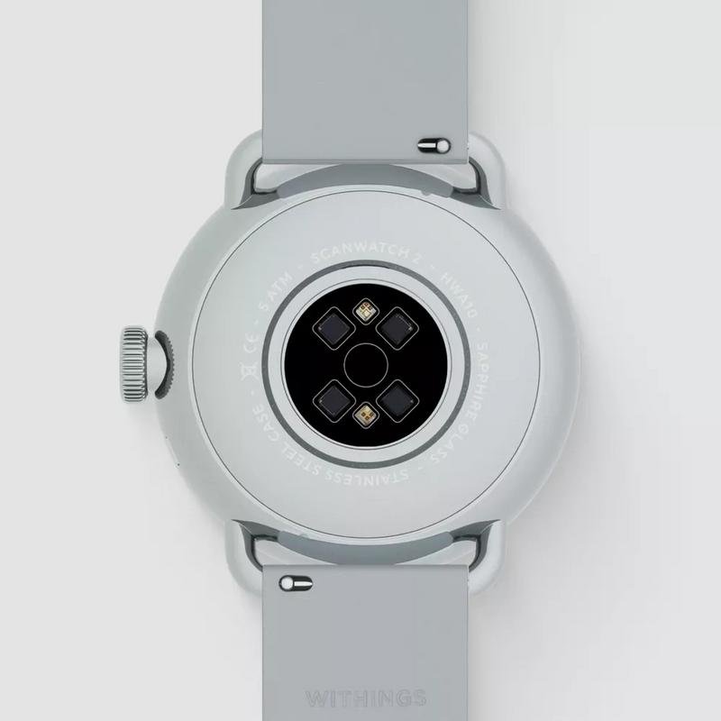 Detalle de Withings ScanWatch 2 Bluetooth 38mm Acero inoxidable con correa Gris