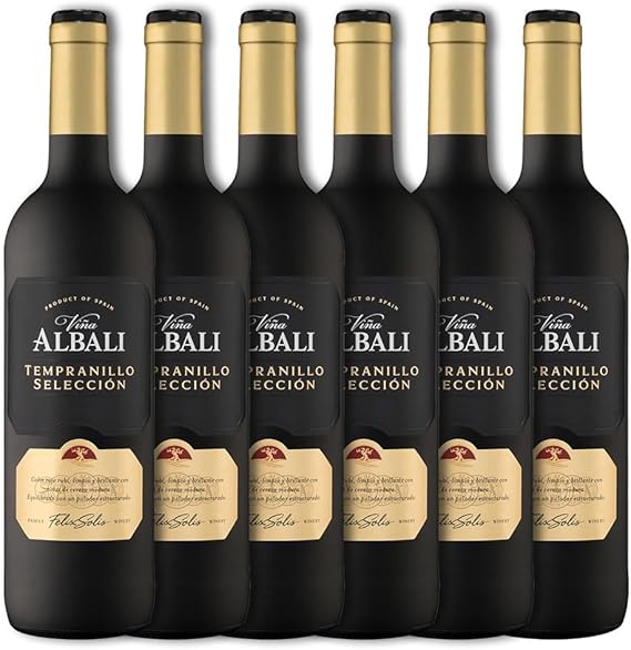Detalle de Viña Albali Tinto Tempranillo 6 Botellas 🍷 - 4500 ml