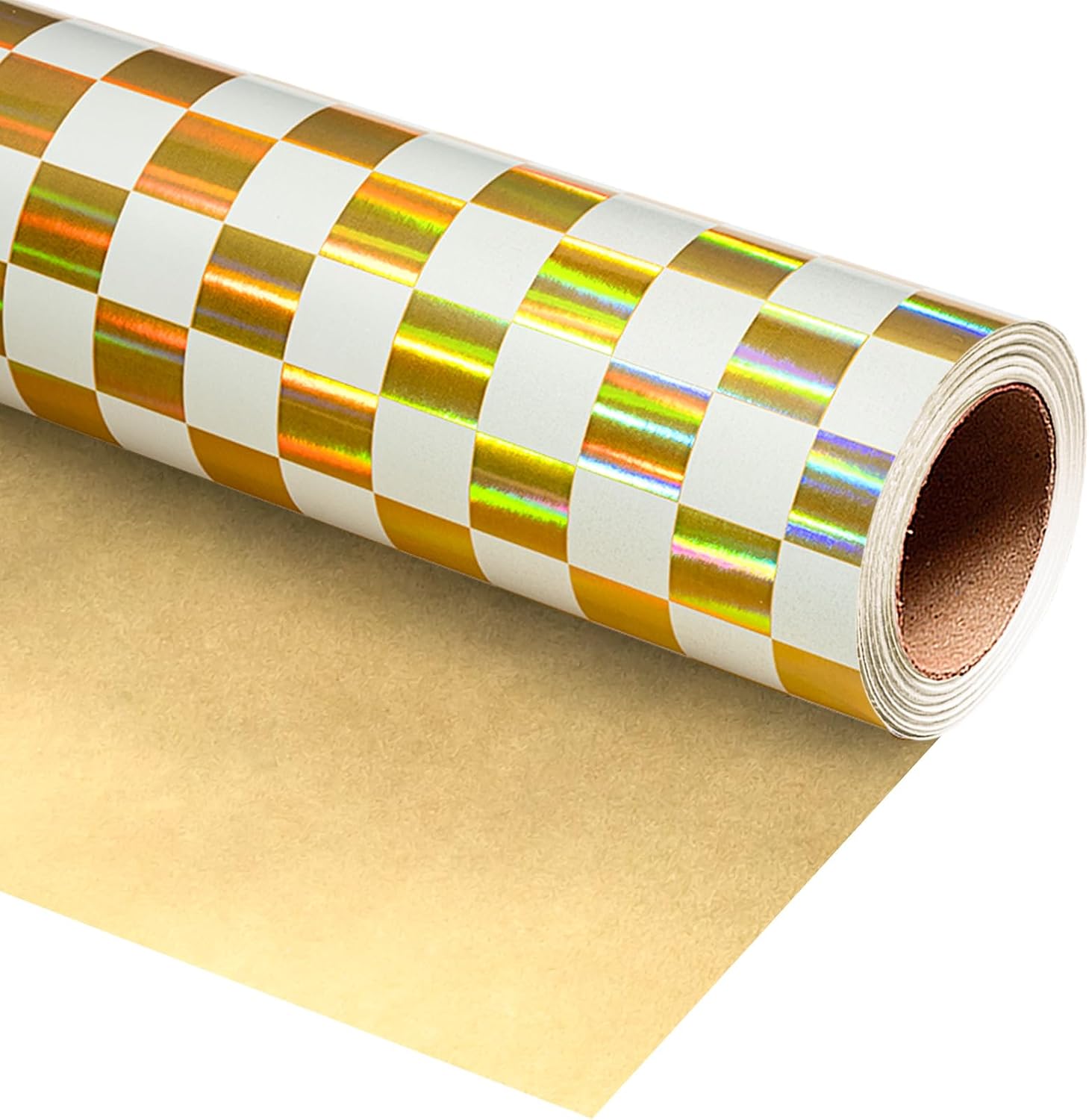 Detalle de MAYPLUSS Gingham Wrapping Paper, 17 in x 33 ft