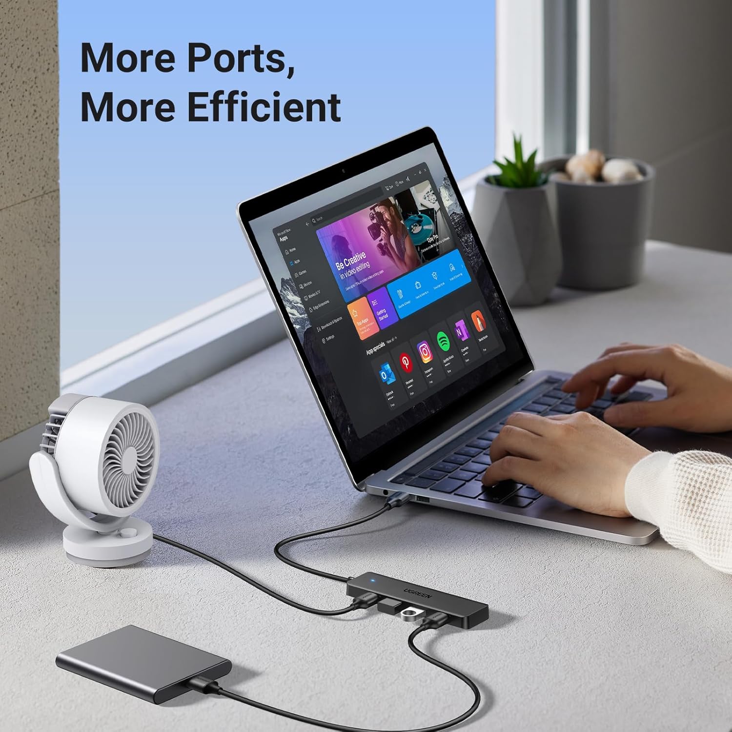 Thumbnail 6 de UGREEN USB Hub 3.0 100cm cable, 4-port USB