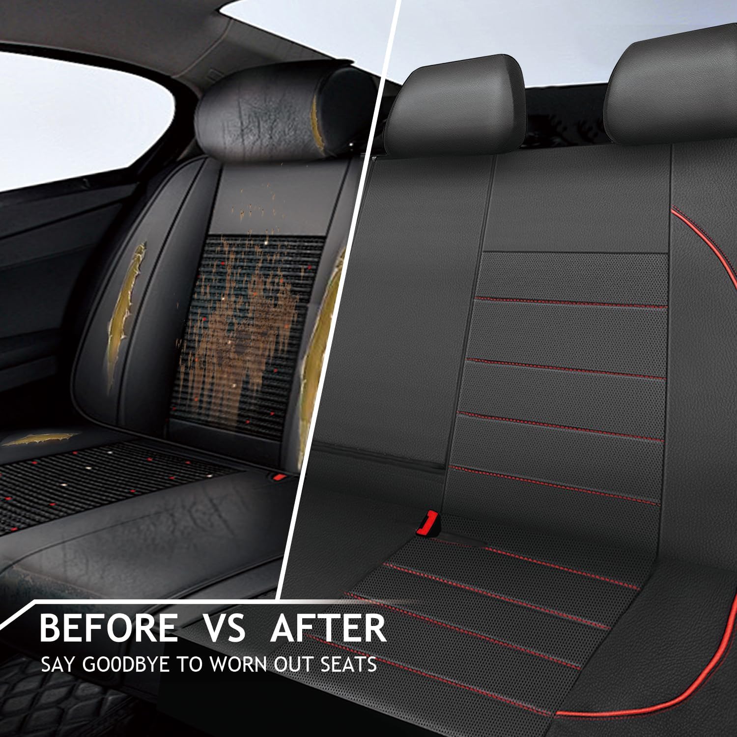 Detalle 2 de CAR PASS Leather Back Seat Cover waterproof bench 95%