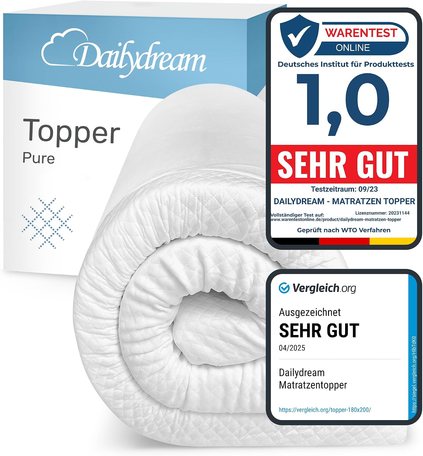 Detalle de Dailydream Matratzen Topper 120x200 Memory 5 cm