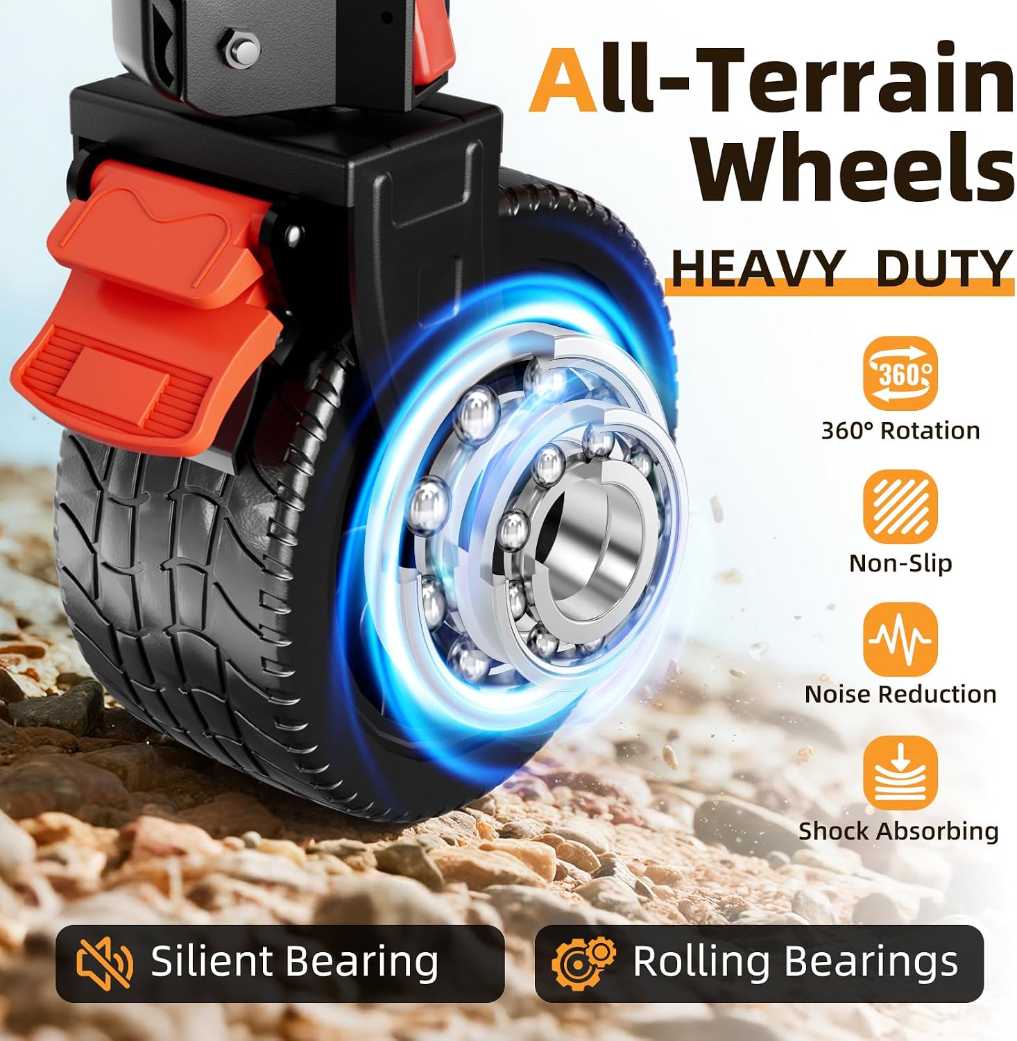 Detalle 1 de Strolking 220L Collapsible Wagon Cart, 440 lb Capacity, 15 lb, All-Terrain Wheels