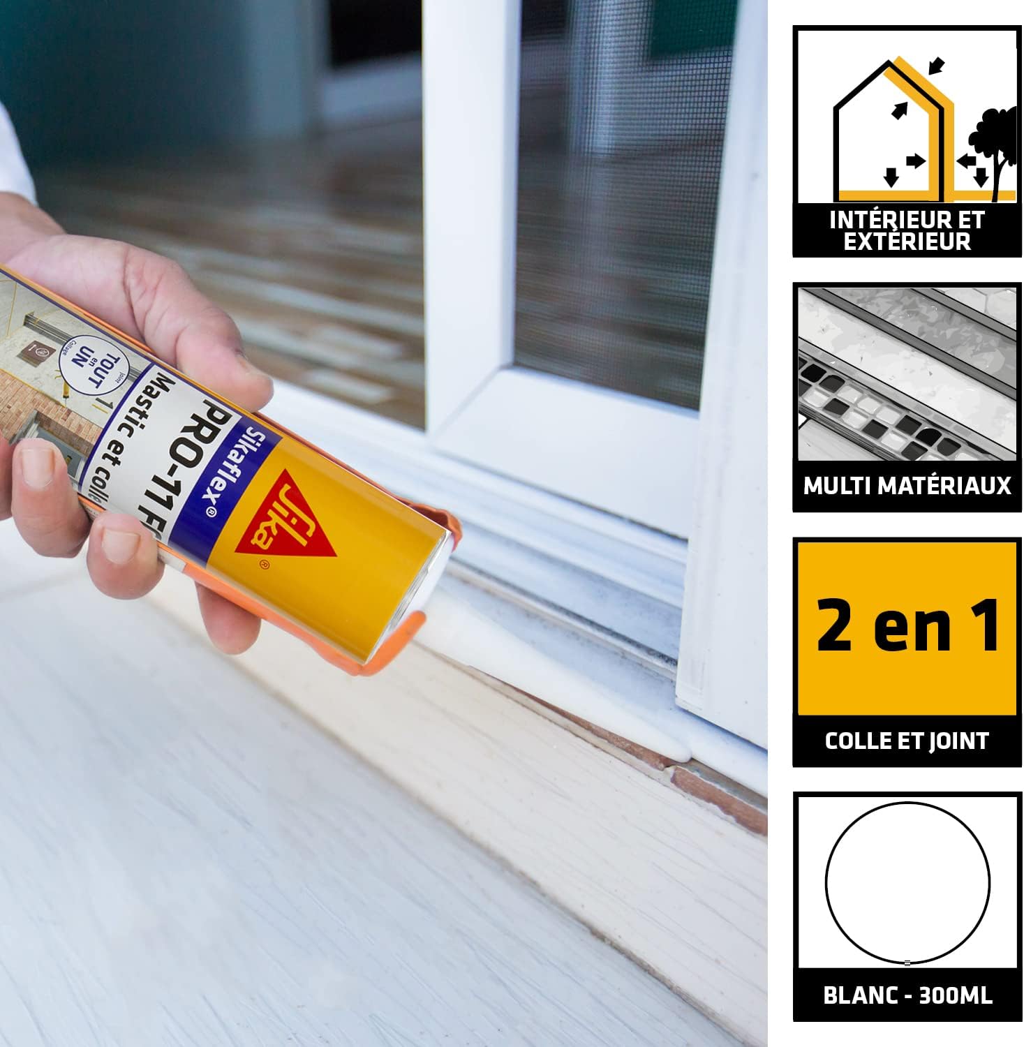 Thumbnail 2 de Sikaflex PRO 11 FC Purform Blanc – Mastic polyurethane tout en 1, 300 ml