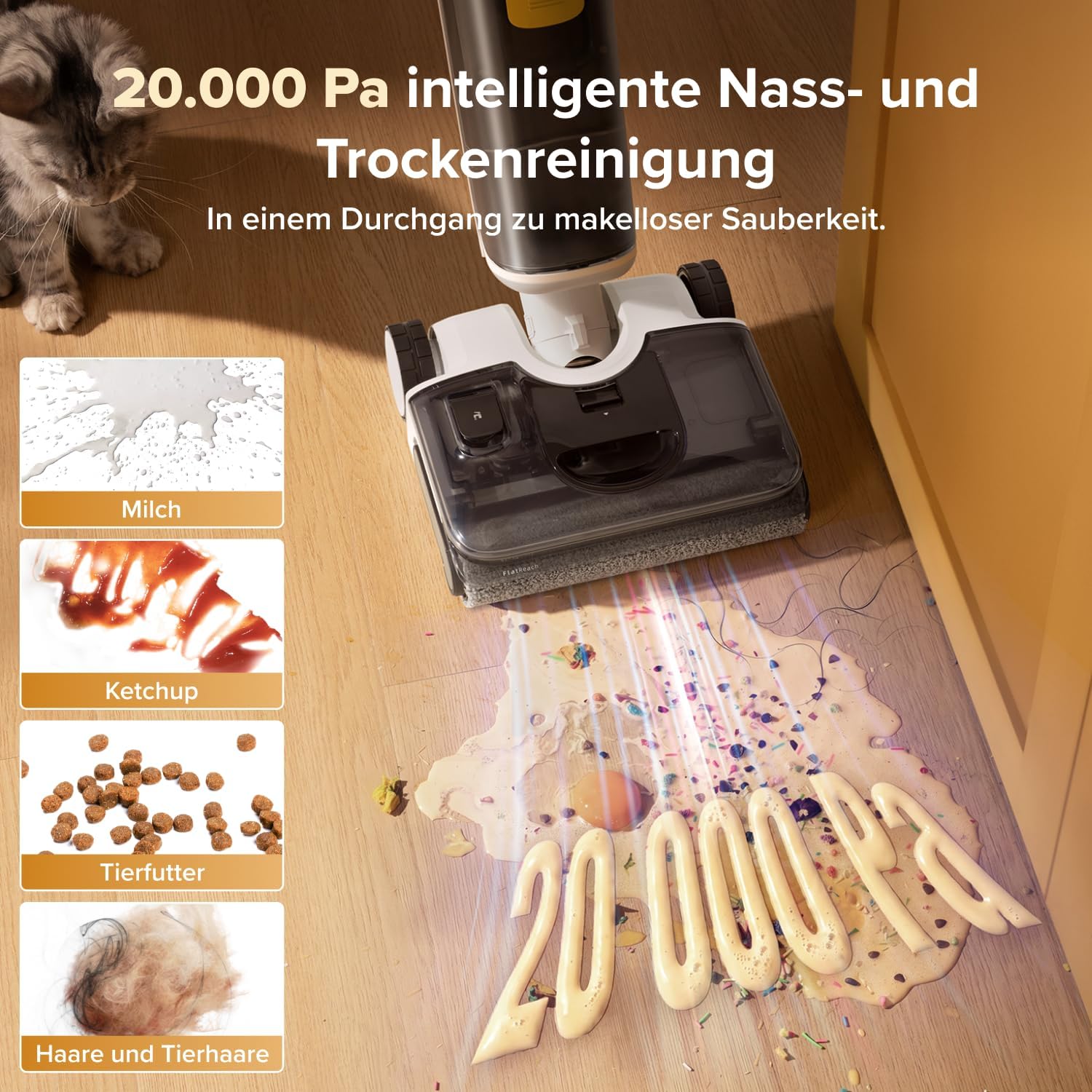 Detalle de roborock F25 GT Nass-Trockensauger 20.000 Pa Kabellos đź§ą