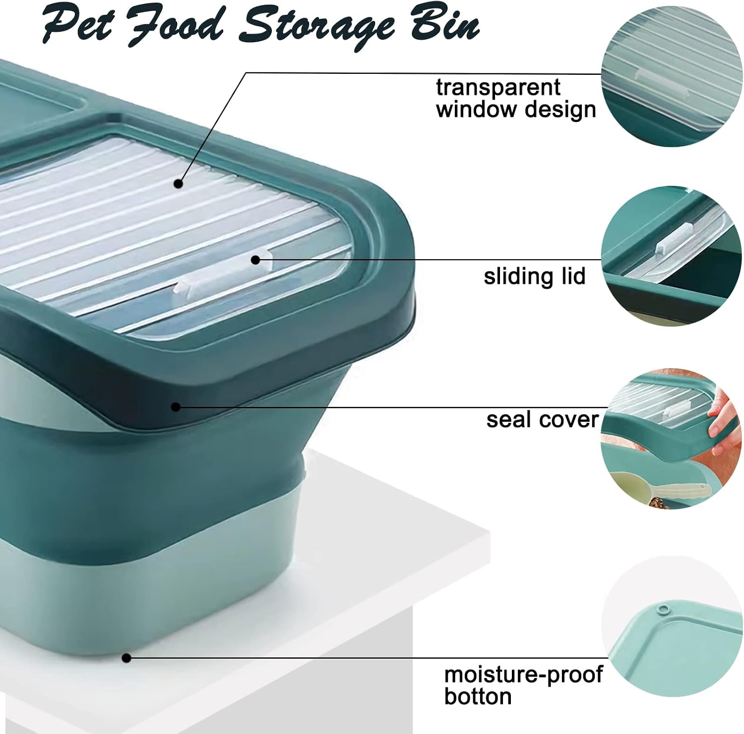Thumbnail 5 de Wuciray Dog Cat Food Storage Container 10kg