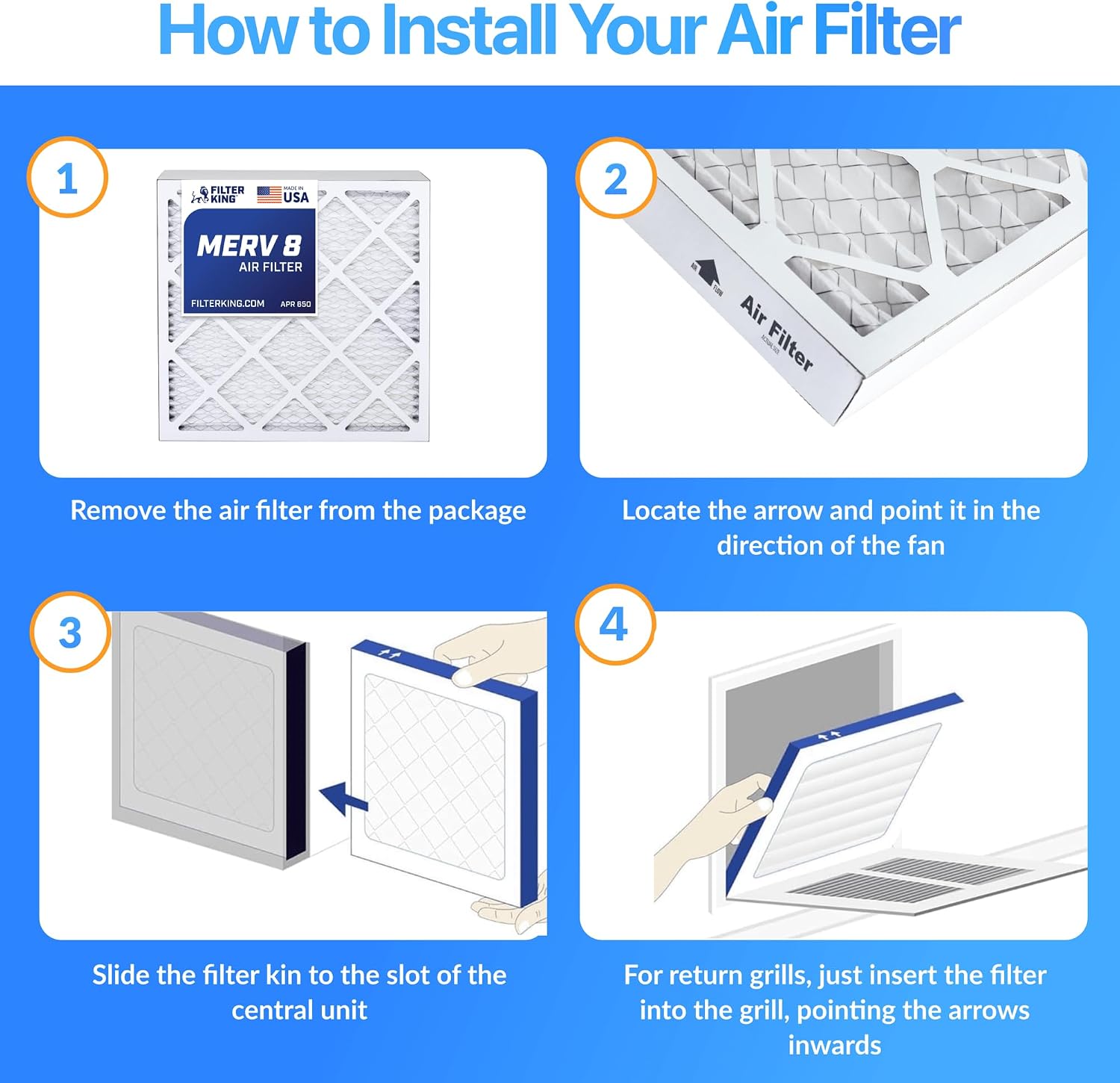 Detalle de Filter King Air Filter MERV 8