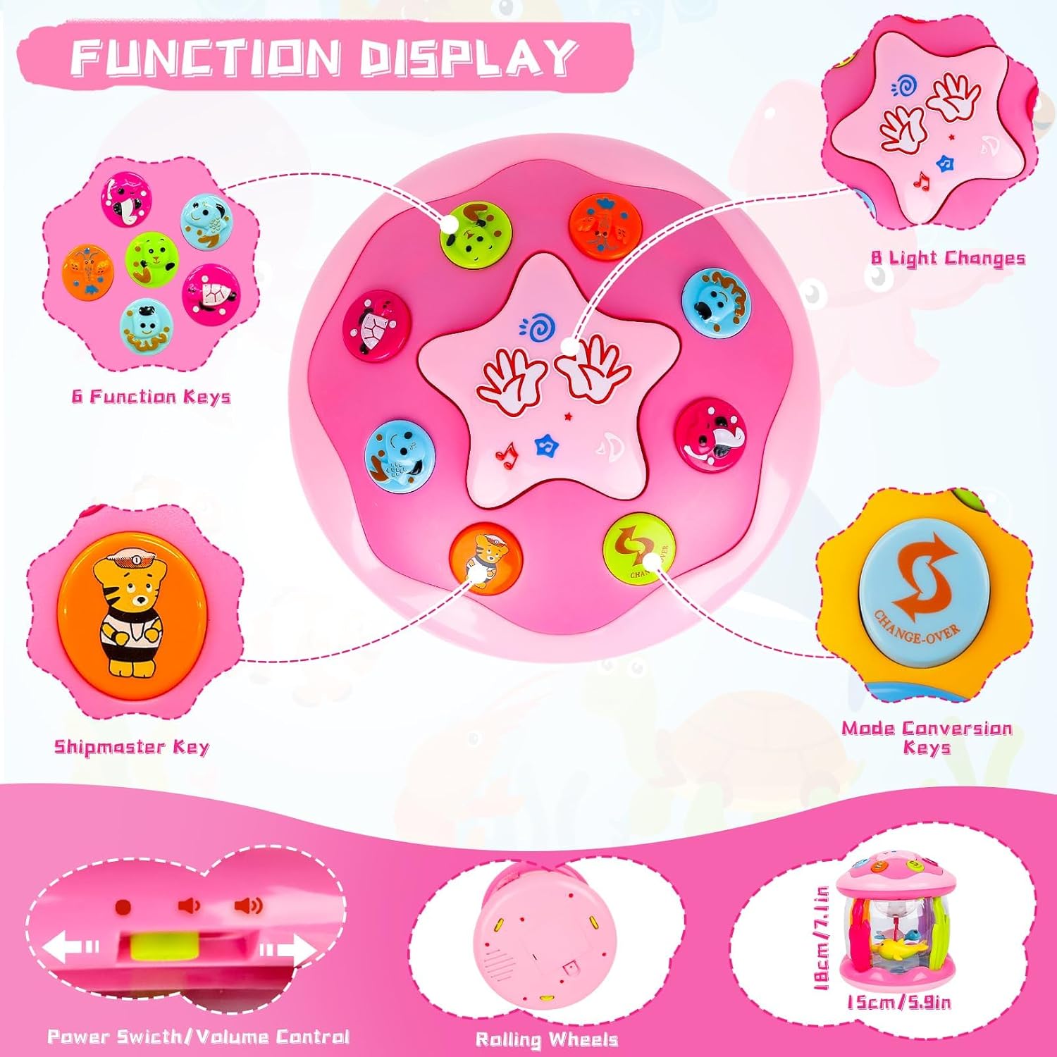 Thumbnail 3 de m zimoon Baby Toys 6 Months Plus sensory musical toy