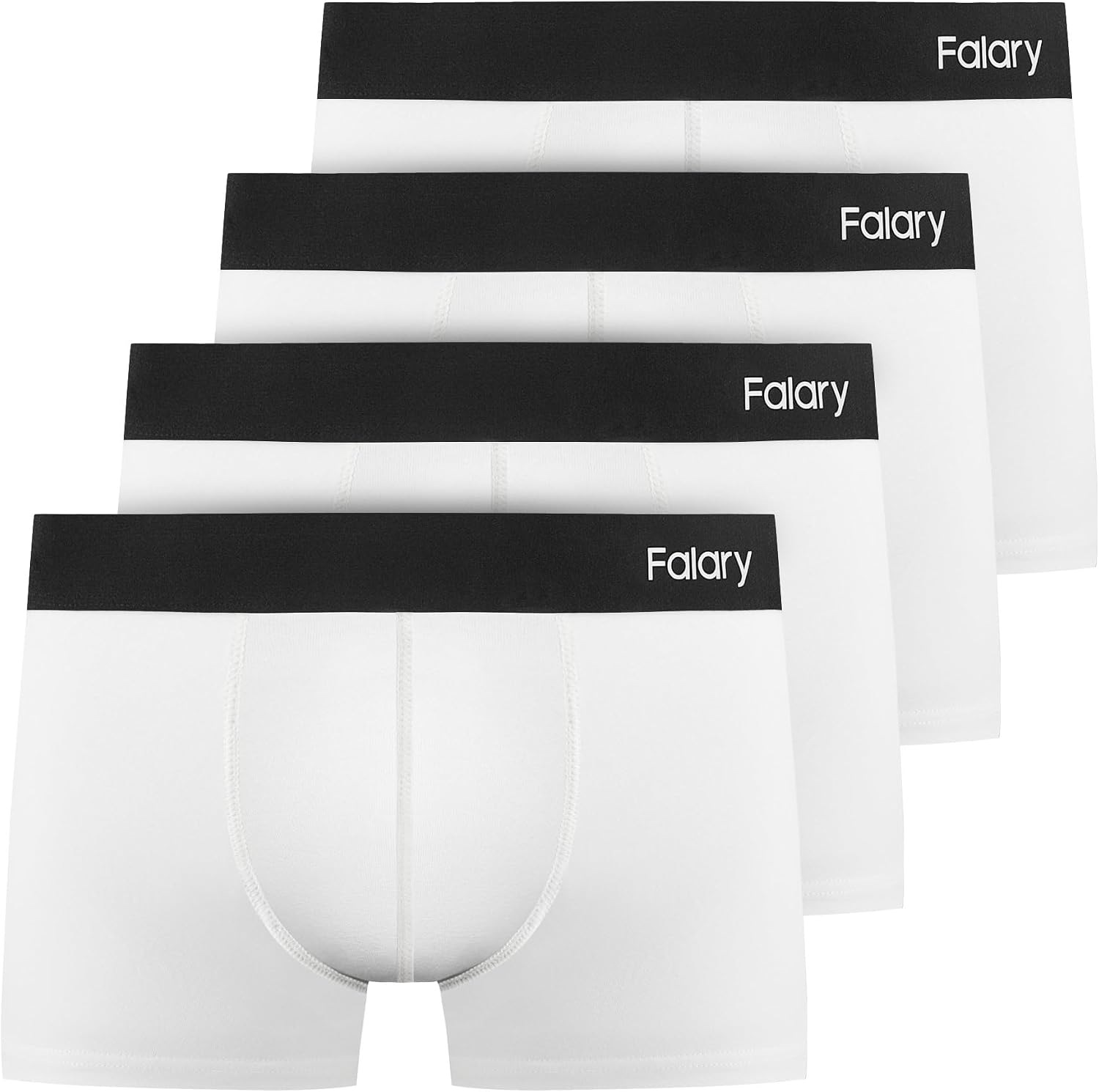 Detalle de FALARY Boxershorts Herren – 4er Pack aus Bio-Baumwolle, schlanke Passform