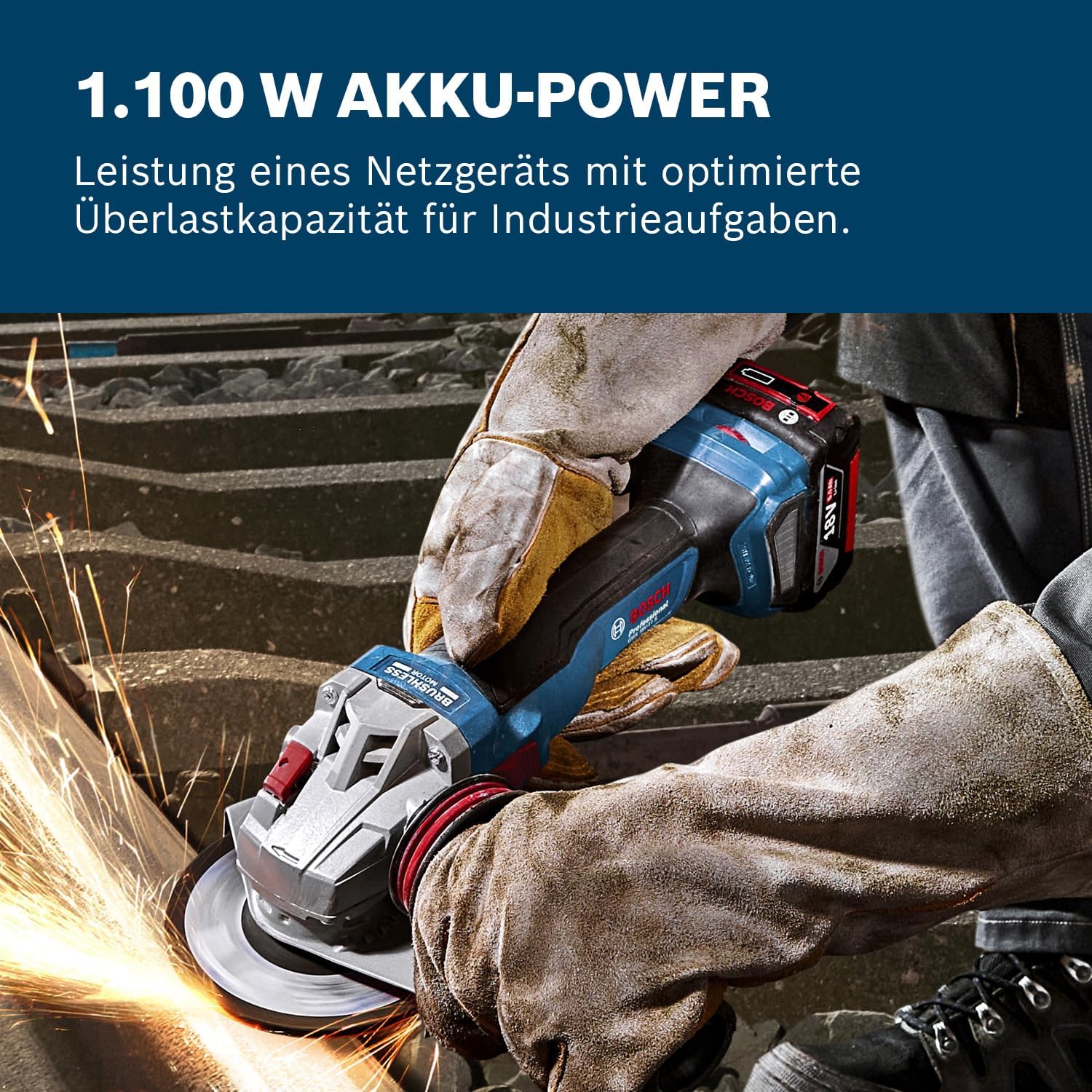 Thumbnail 2 de Bosch Professional 18V System Akku-Winkelschleifer GWS 18V-11 S (125 mm)