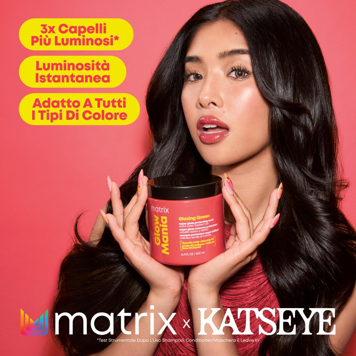 Detalle 2 de Matrix Glow Mania Maschera Capelli Colorati 500 ml