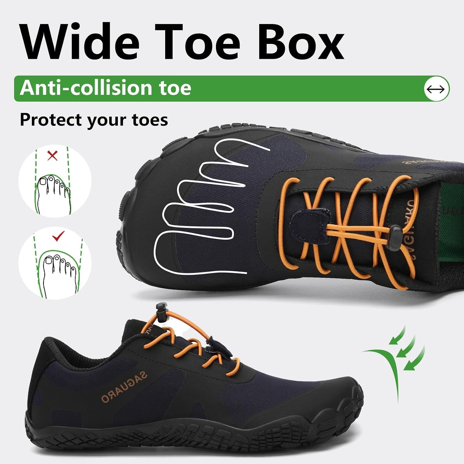 Detalle 2 de SAGUARO Barefoot Shoes Scarpe trekking minimaliste