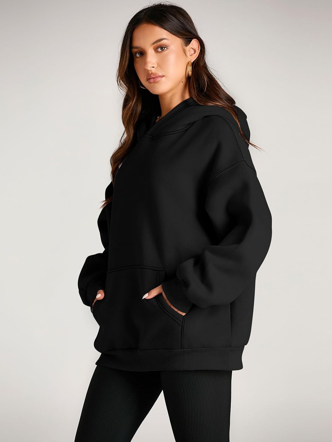 Detalle de EFAN Women's Fleece Hoodie Cotton-Polyester Blend