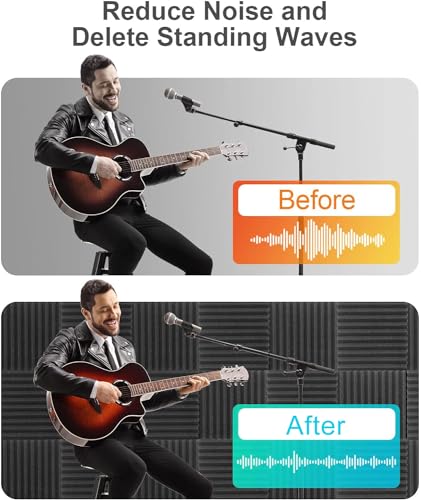 Thumbnail 2 de JBER 48 Pack Acoustic Panels: 2.5 x 30 x 30 cm for Precise Soundproofing