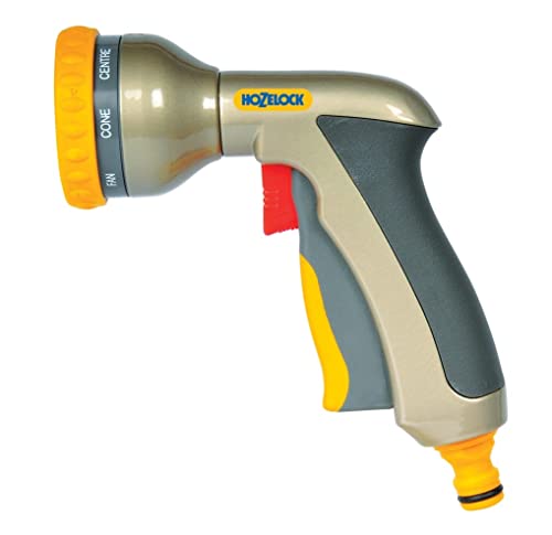Detalle de HOZELOCK Multi-Jet Spray Gun Plus: Ergonomic, Compact Metal Design with 8 Spray Patterns
