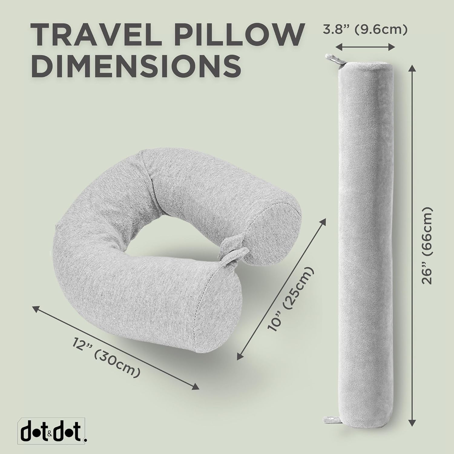 Thumbnail 6 de Dot&Dot Twist Memory Foam Travel Pillow for Airplanes