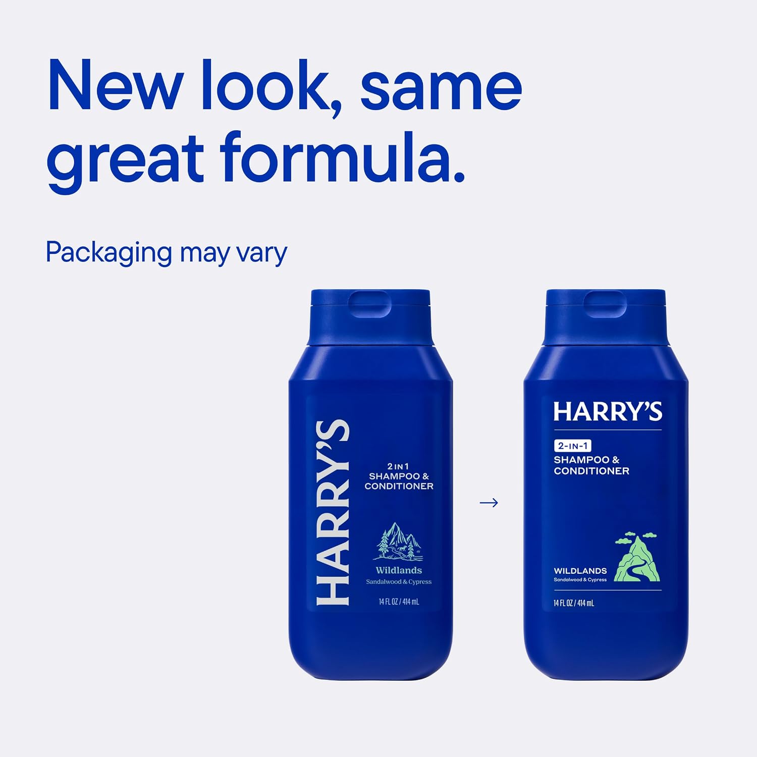 Detalle de Harry's 2-in-1 Shampoo and Conditioner, 14 fl oz 3-Pack, Wildlands Scent