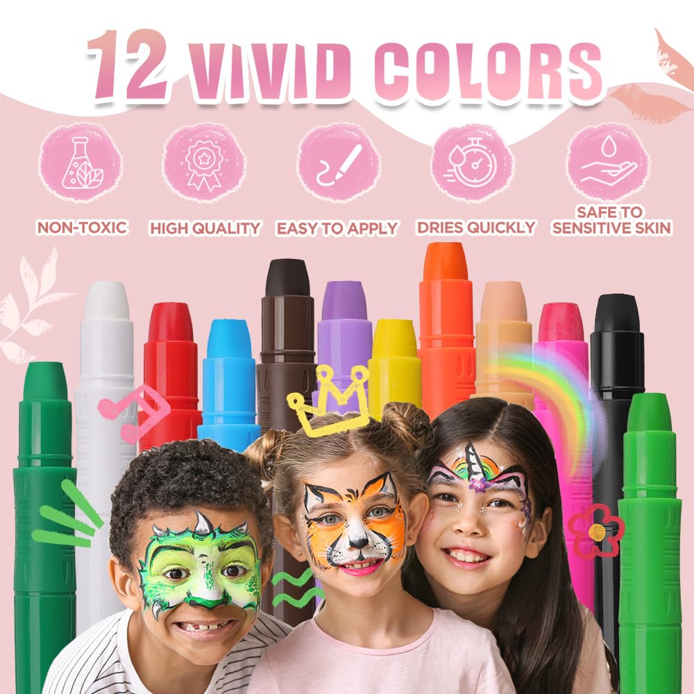 Thumbnail 1 de Beesjuy 12 Farben Schminkstifte Kit