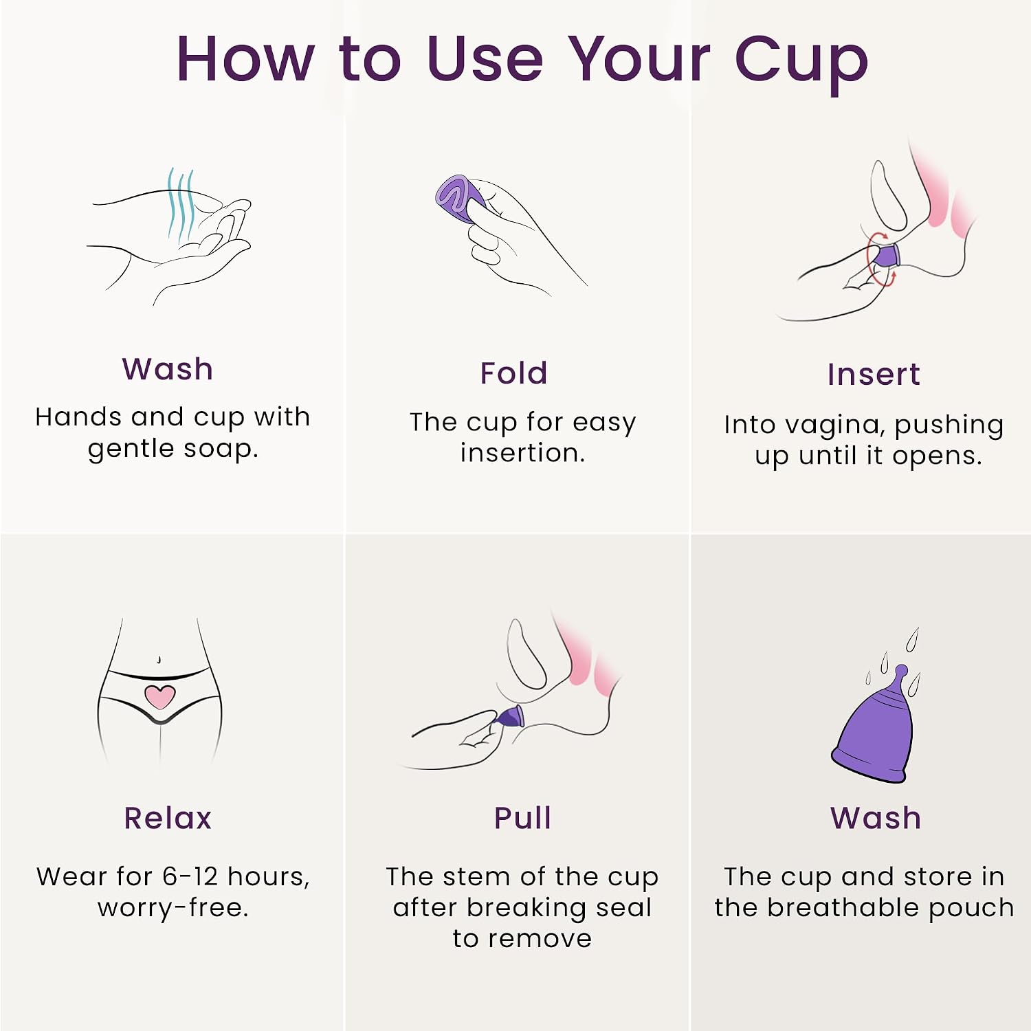 Thumbnail 2 de EcoBlossom Reusable Menstrual Cup Set – 2 Large Medical-Grade Silicone Cups