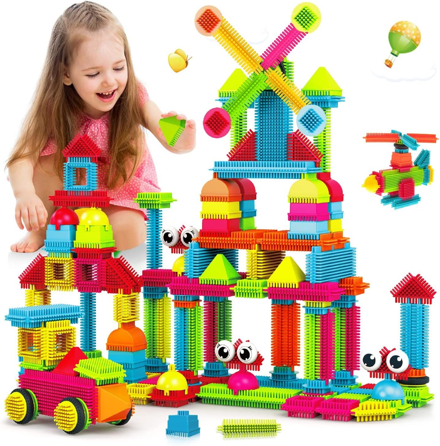 Detalle de Contixo 144 pcs Bristle Shape 3D STEM Building Toys