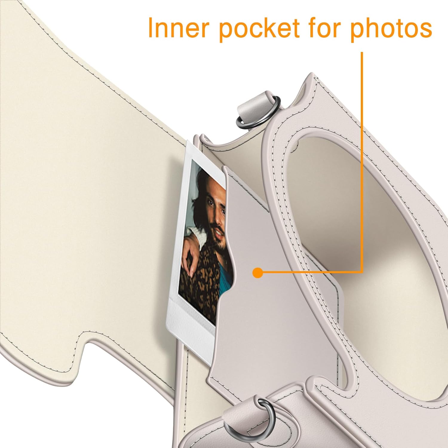Detalle de Fintie Tasche für Fujifilm Instax Square SQ1 / SQ40 – Premium Schutzhülle mit abnehmbarem Riemen