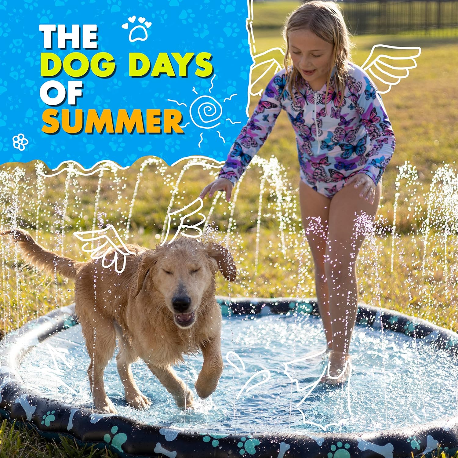 Thumbnail 6 de SplashEZ Non-Slip Splash Pad for Kids & Dogs (69-inch) with Sprayer
