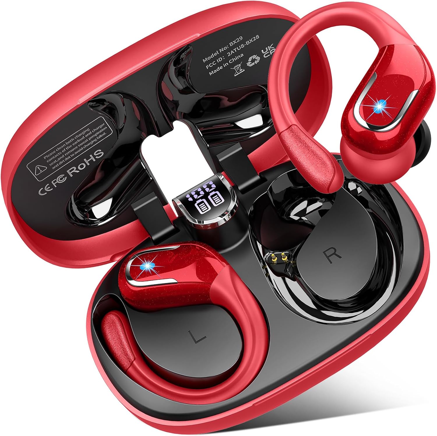 Thumbnail 1 de Rulefiss Écouteurs Bluetooth sans fil Sport (Bluetooth 5.4, IPX7, 75 h d’autonomie)