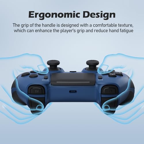Detalle de CHEREEKI Mando Inalámbrico para PS4 Con Doble Vibración, Giroscopio y Touchpad