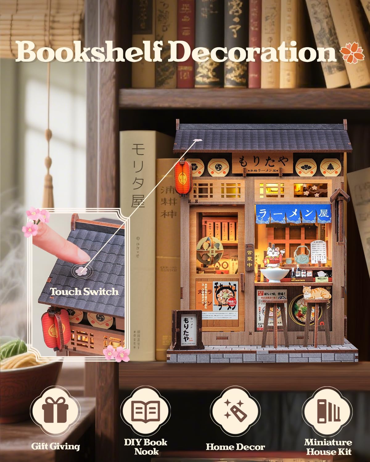 Detalle de CUTEBEE Miniature Japanese Book Corner Kit