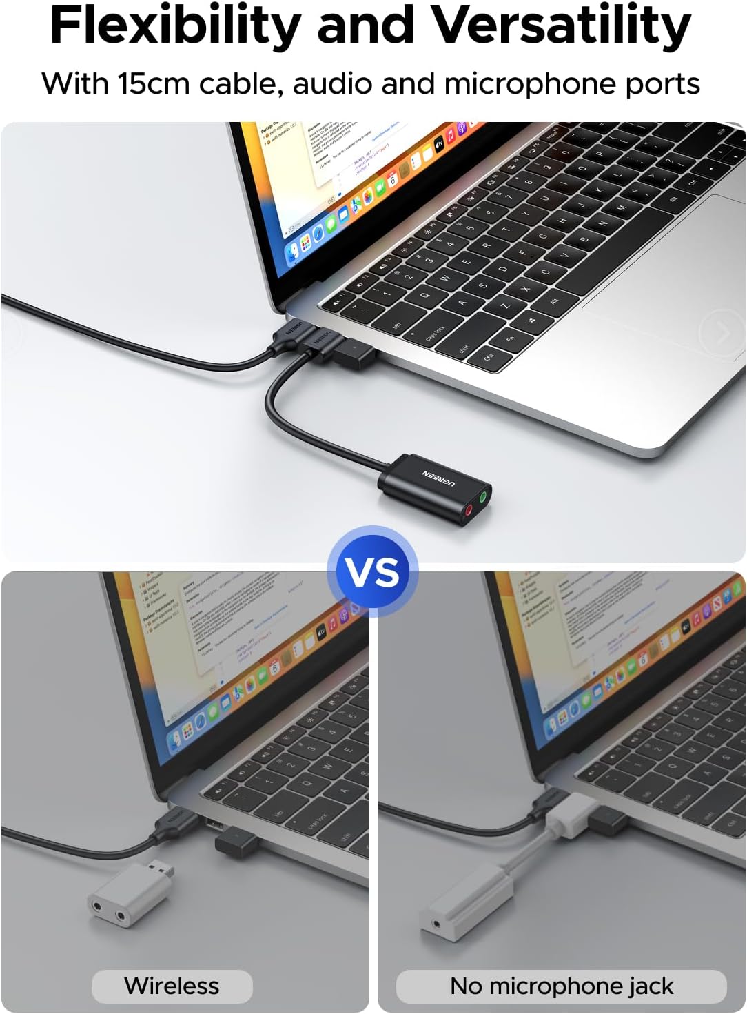 Thumbnail 6 de UGREEN USB Sound Card 3.5mm USB audio adapter