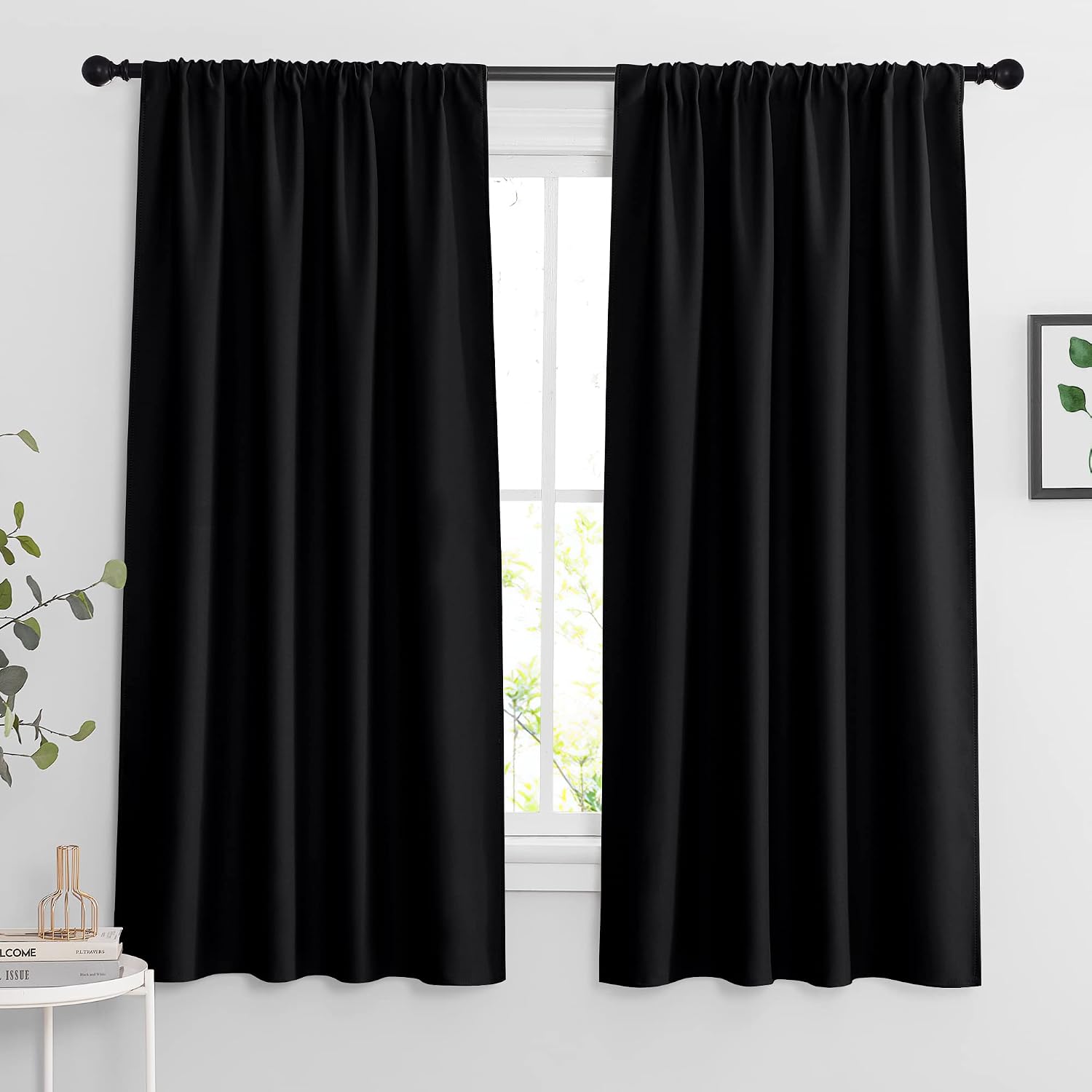 Detalle de RYB HOME Blackout Curtains 63 in, 2 panels 🪟