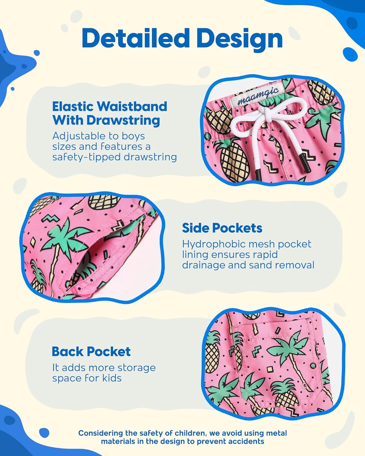 Thumbnail 2 de maamgic Boys Swim Trunks Toddler Swim Shorts – Vibrant, Quick-Dry Beachwear for Active Kids