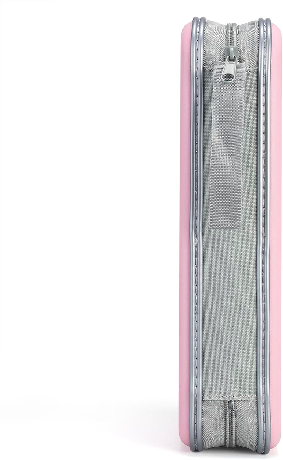 Detalle de LIOVODE 96-Kapazität DVD-/CD-Hülle aus Hartplastik, Rosa – Schutzbox mit Reißverschluss