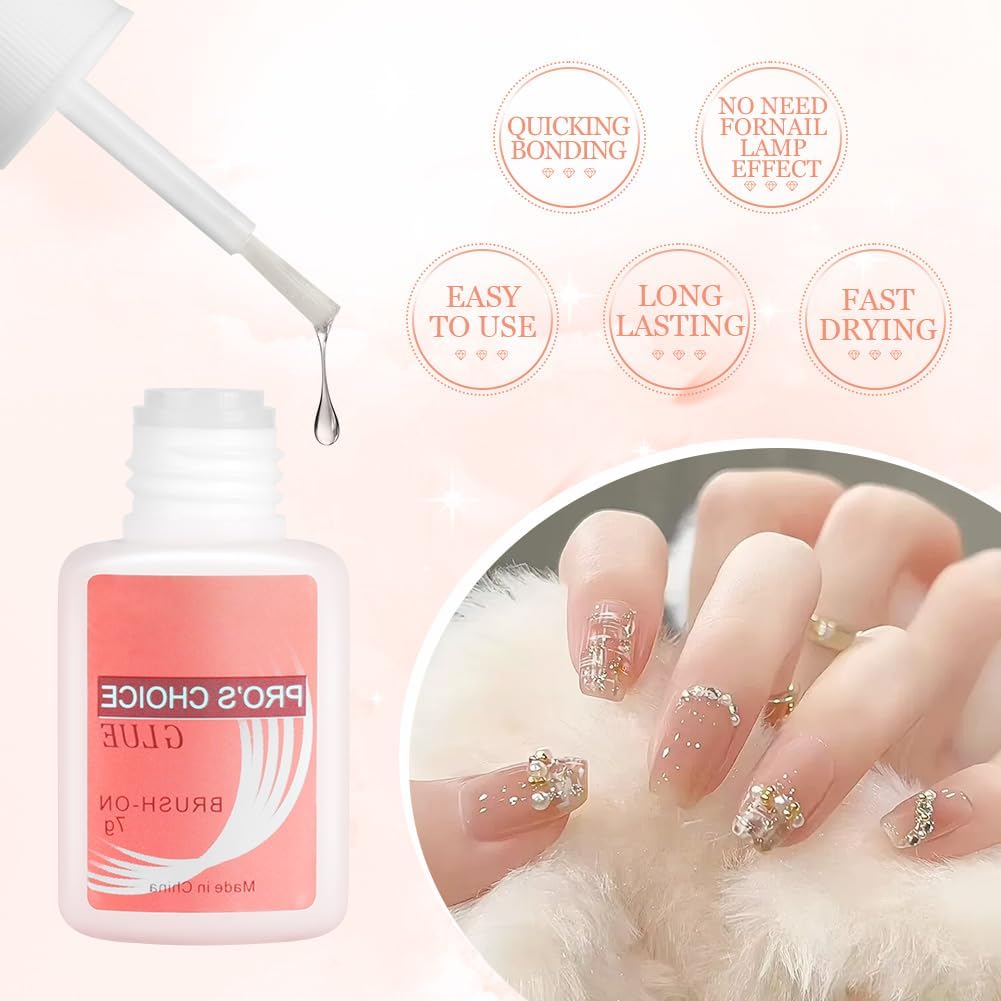 Thumbnail 4 de 3Pcs Extra Strong Nail Glue for Acrylic Nails – Durable Bond, Safe & Easy to Use