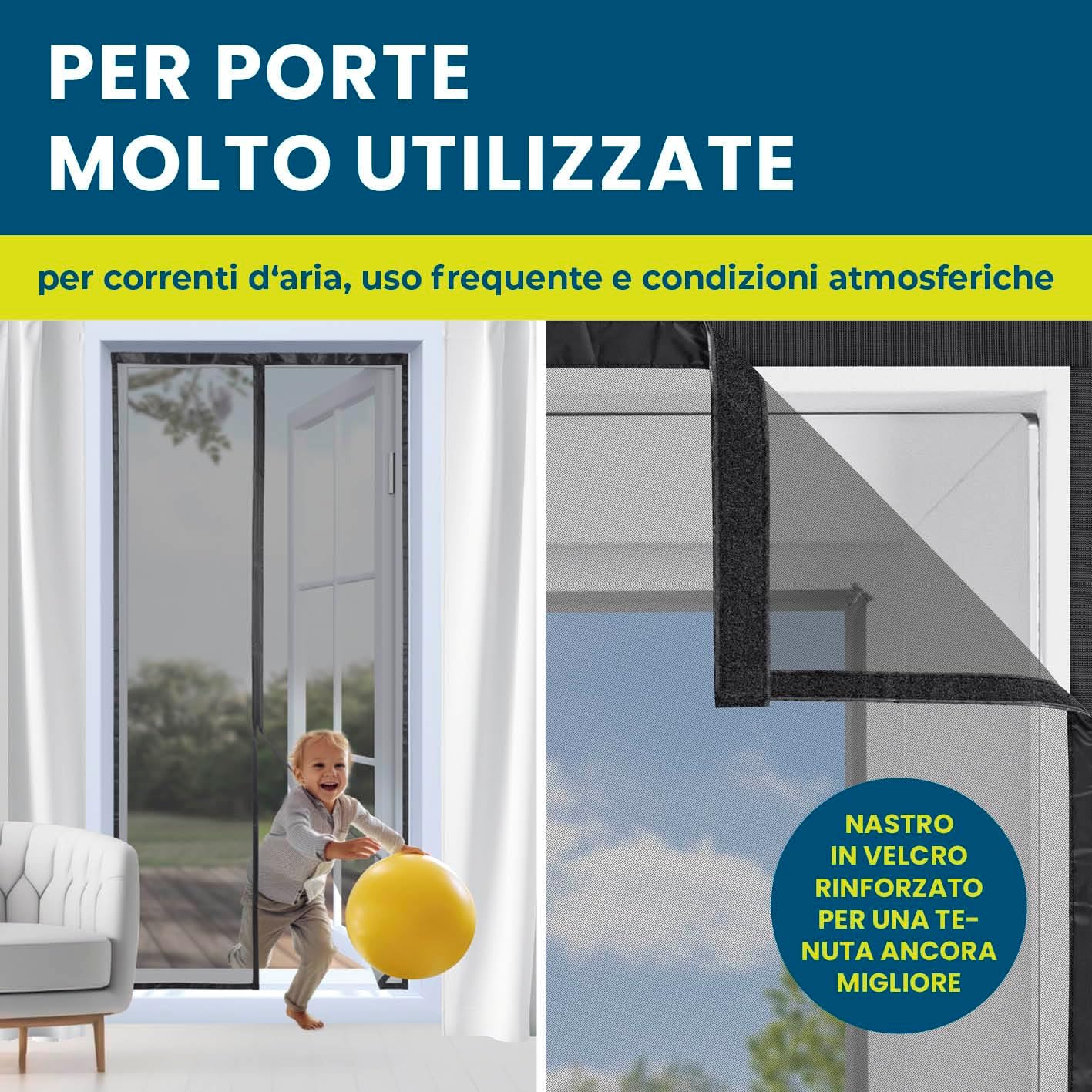 Detalle de Zanzariera magnetica Hoberg 90 x 210 cm
