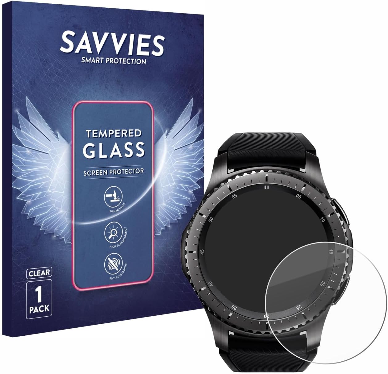 Thumbnail 6 de Savvies Pellicola in Vetro Temperato per Samsung Gear S3 Frontier / S3 Classic (3 Pezzi) – Protezione, Trasparenza e Facilità di Installazione