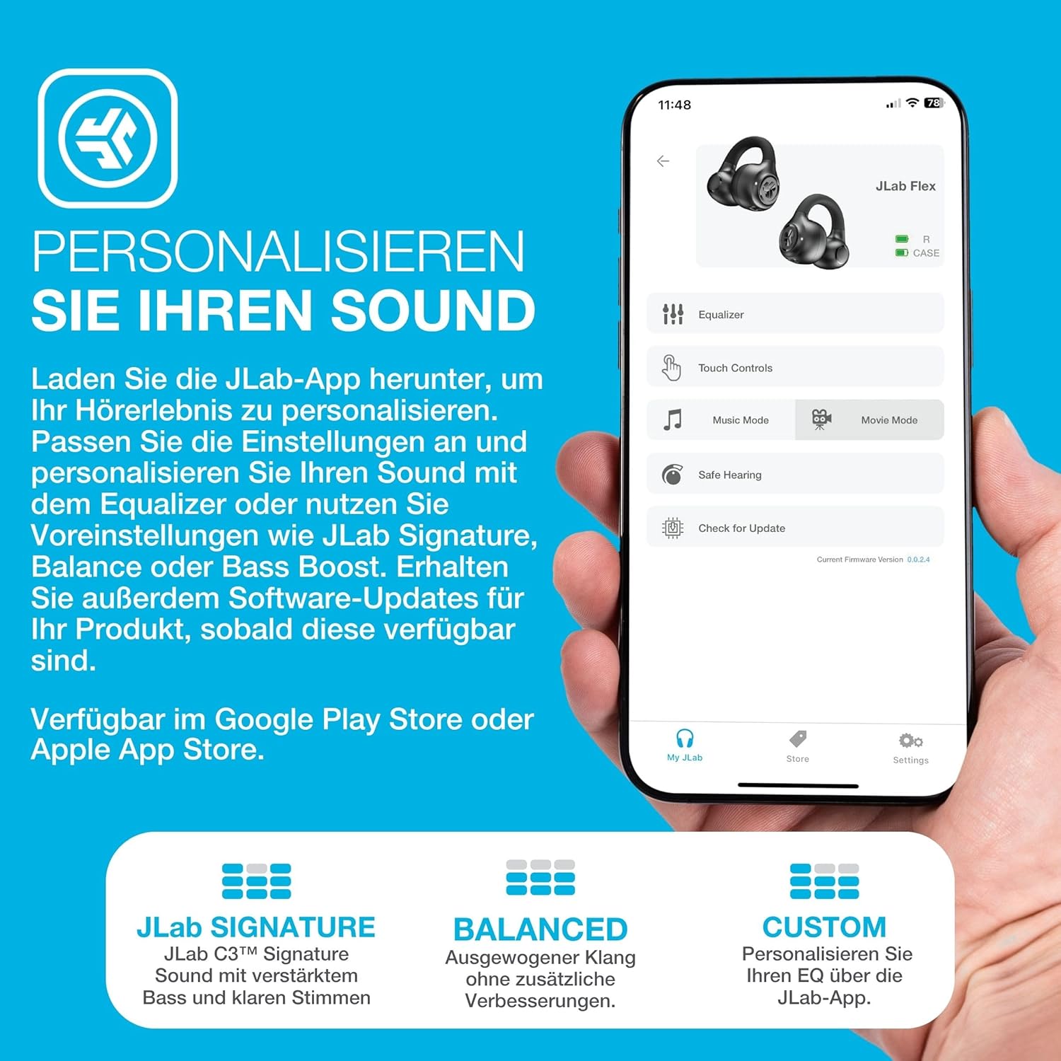 Thumbnail 3 de JLab JBuds Open Sport: kabellose Open-Ear-Sportkopfhörer mit Ohrbügeln, Bluetooth & IP55