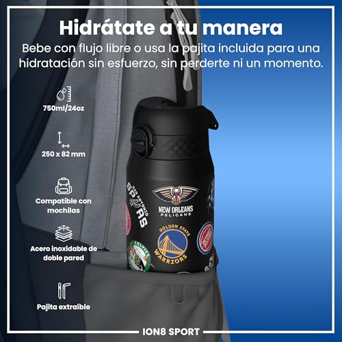 Thumbnail 1 de ion8 NBA Equipos Múltiples Botella térmica 750 ml 🥤
