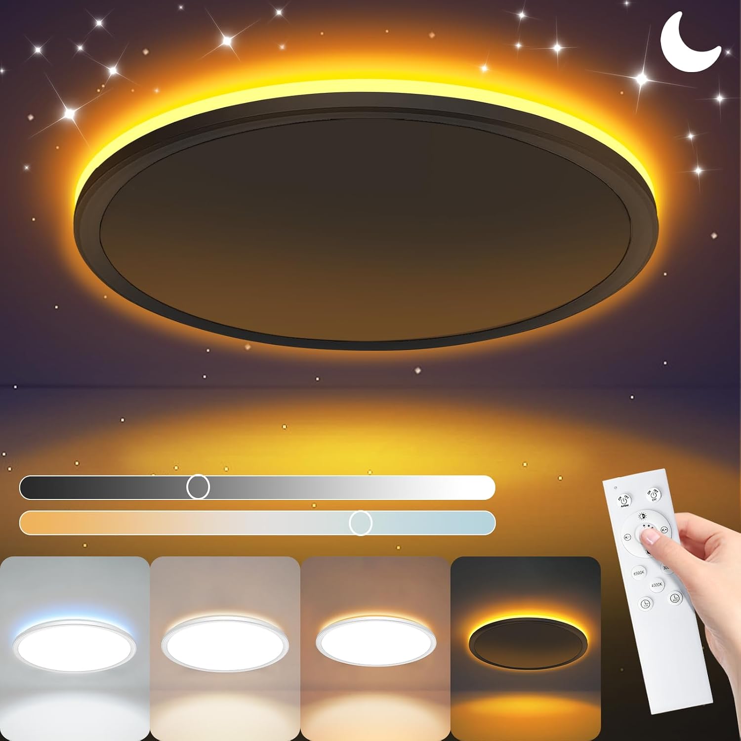 Detalle de NEEMOSI LED Deckenleuchte 24W Ø29,5cm