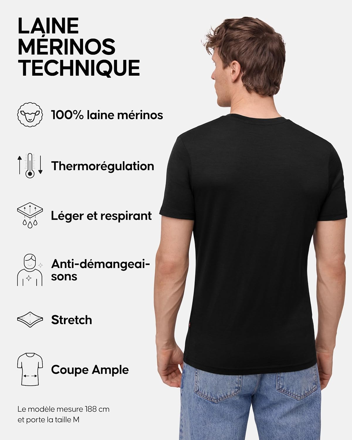 Thumbnail 1 de DANISH ENDURANCE T-Shirt 100% Laine Mérinos – Léger et Respirant, Coupe Décontractée