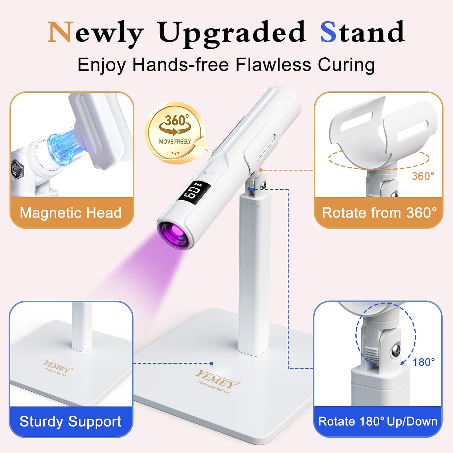 Detalle de YEMEY UV Nail Lamp 400mAh