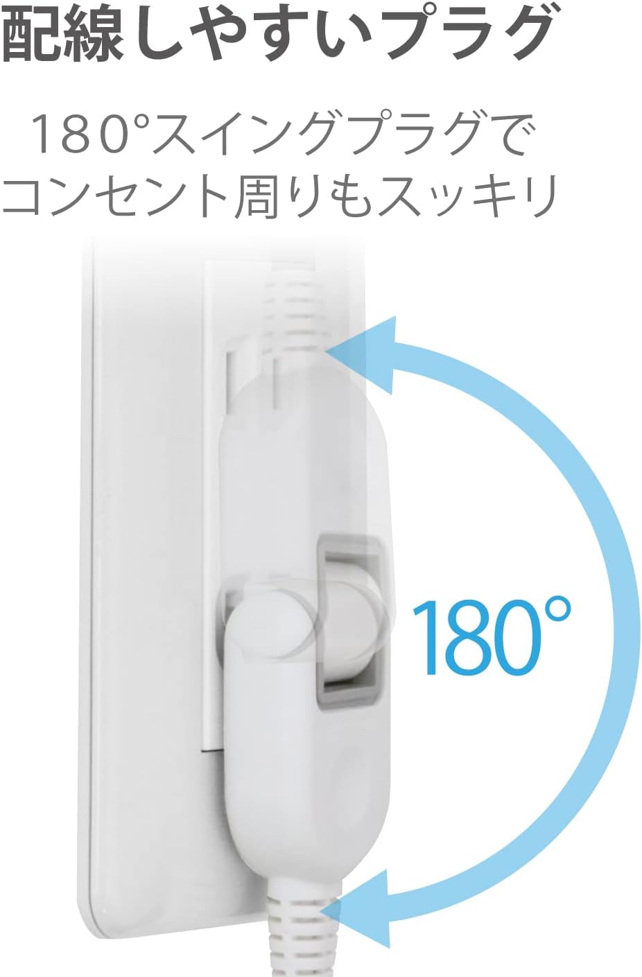 Thumbnail 6 de エレコム ECT-0415WH USB電源タップ USB-A×4・AC差込口×2・1.5m