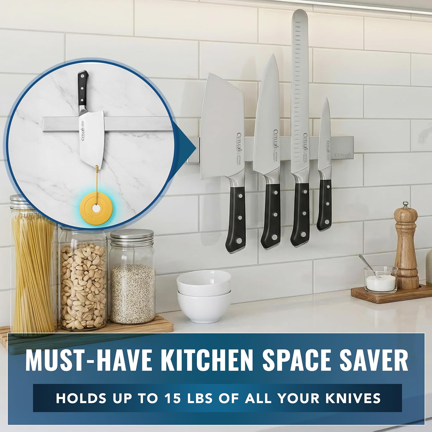 Detalle 2 de Cutluxe Magnetic Knife Holder 10-inch