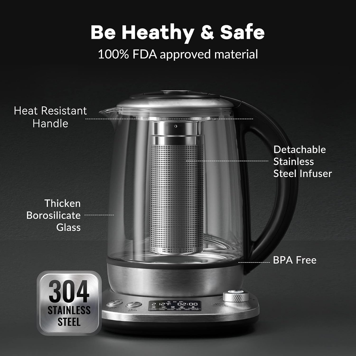 Thumbnail 6 de Mecity Electric Tea Kettle, 1.7 Liter