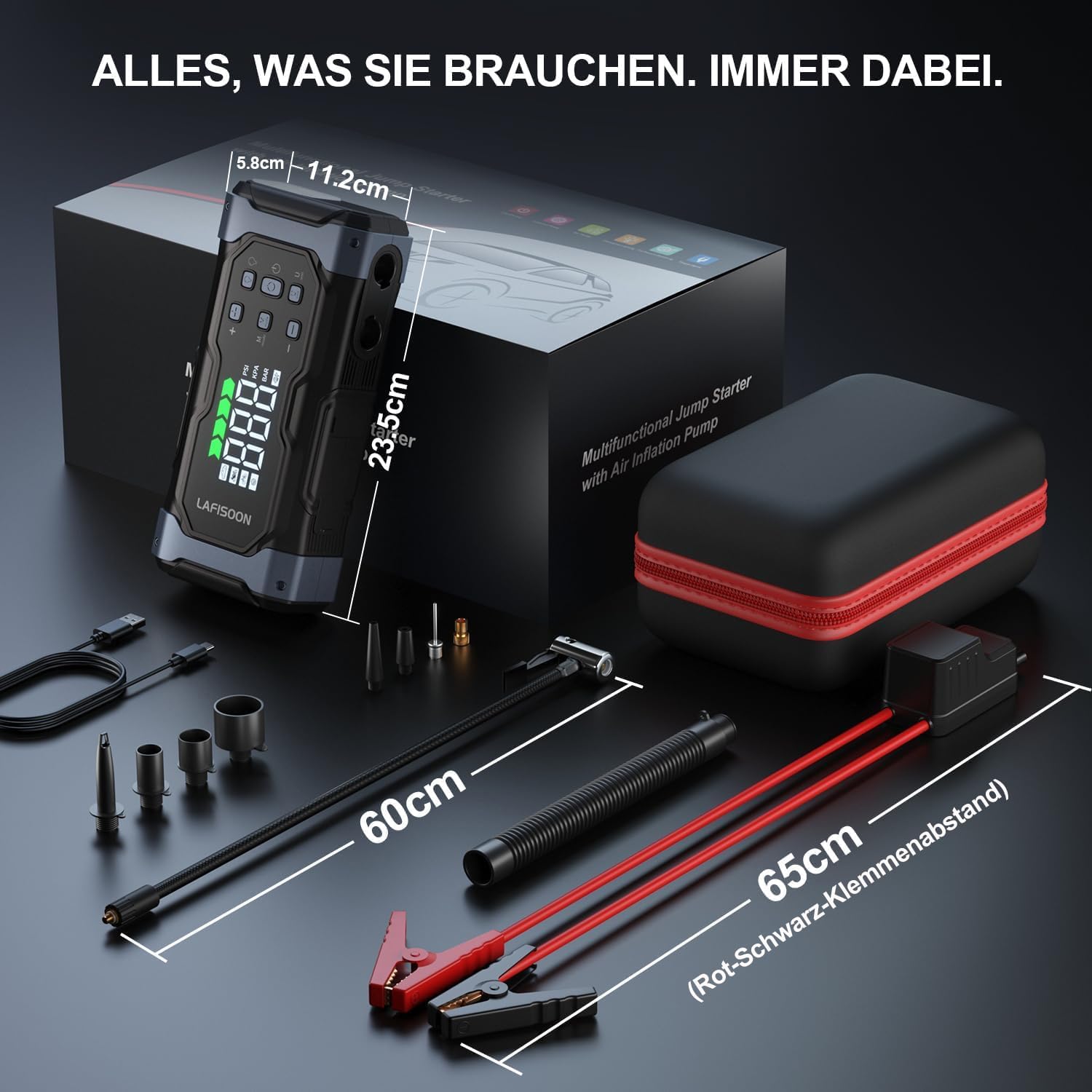 Thumbnail 6 de Starthilfe Powerbank 7000A Autostarter mit Luftpumpe