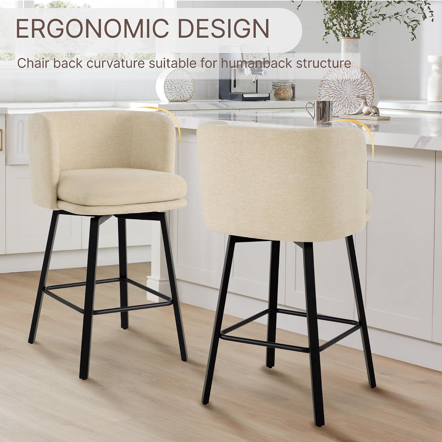 Thumbnail 5 de Counter Height Swivel Bar Stools, 26-inch