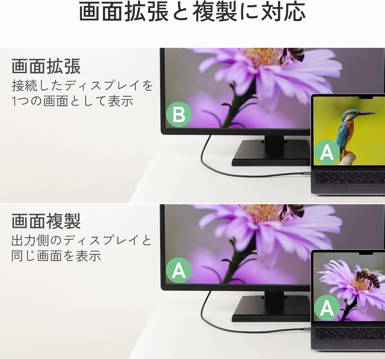 Detalle de エレコム ECCAC-CHDMI20SV USB Type-C-HDMI変換ケーブル 4K60Hz・約2m