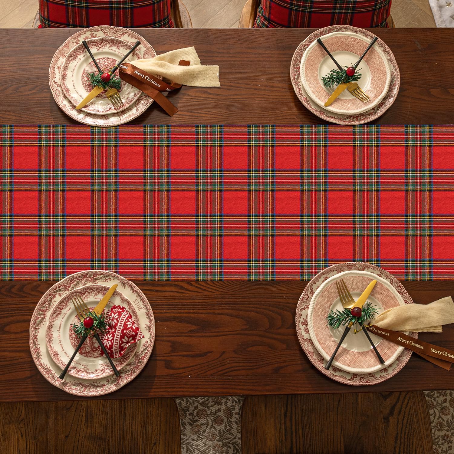 Detalle de Softalker Christmas Table Runner, 13 x 70 Inch