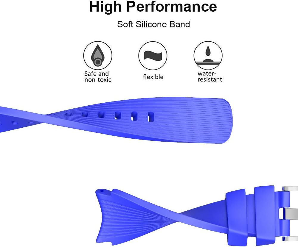 Thumbnail 3 de NotoCity Galaxy 46mm Soft Silicone Replacement Strap (22mm) for Gear S3 & Huawei Watch – Royal Blue